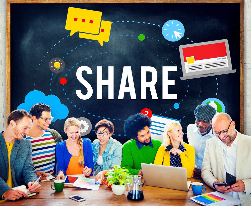 Share Sharing Connection Social Networking Concept
