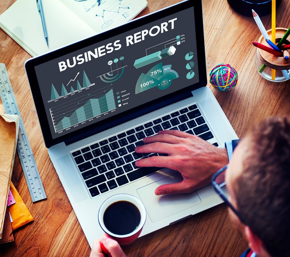 Business Report Analytics Marketing Report Concept