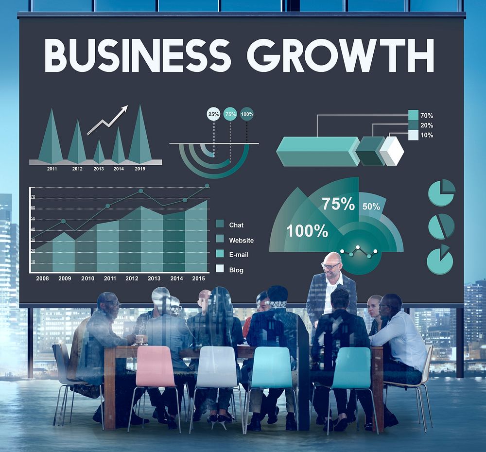 Business Growth Analytics Marketing Report Concept