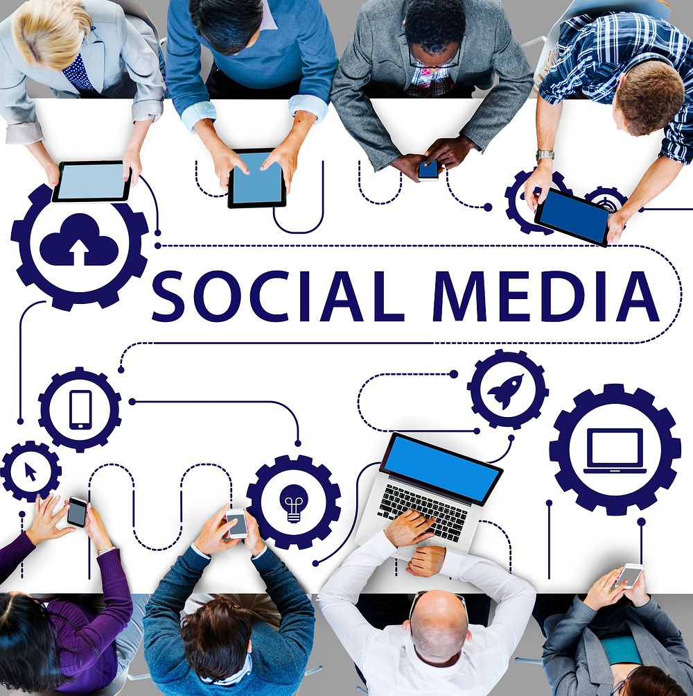 Social Media Sharing Online Exchange Concept
