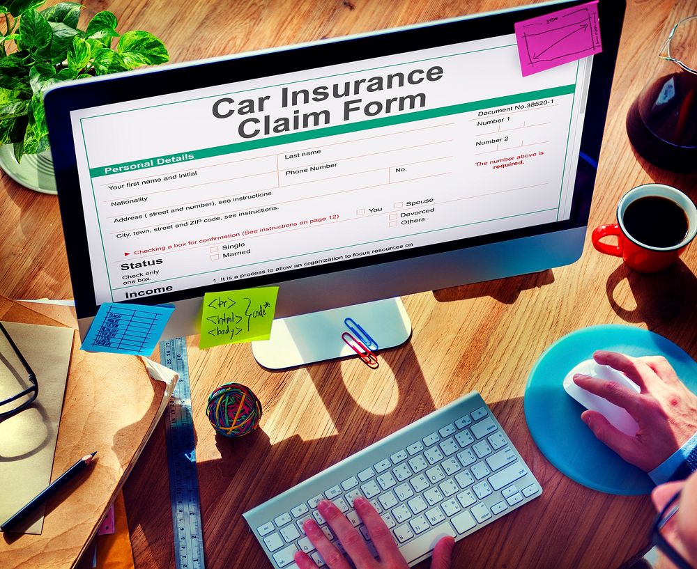 Vehicle Car Insurance Claim Form Concept