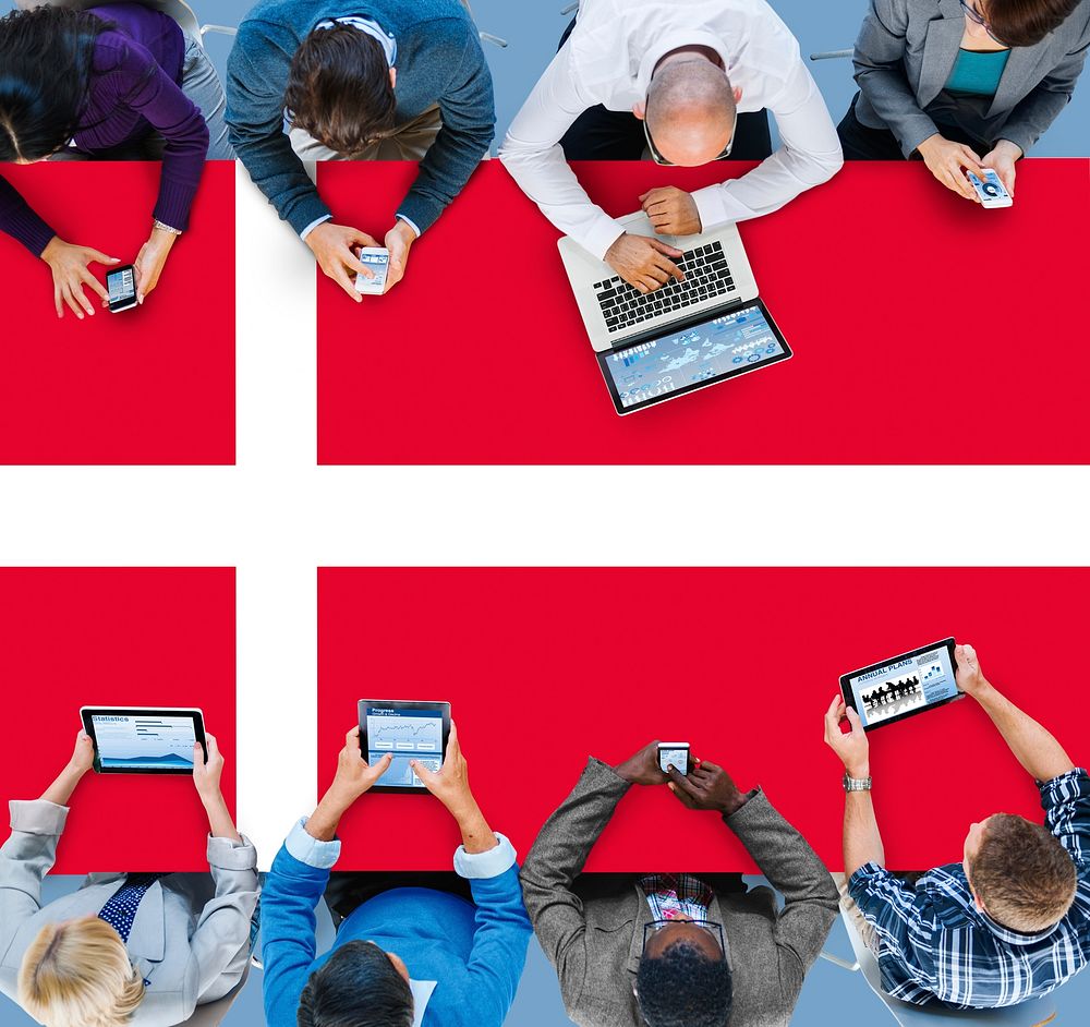 Danish National Flag Government Freedom LIberty Concept