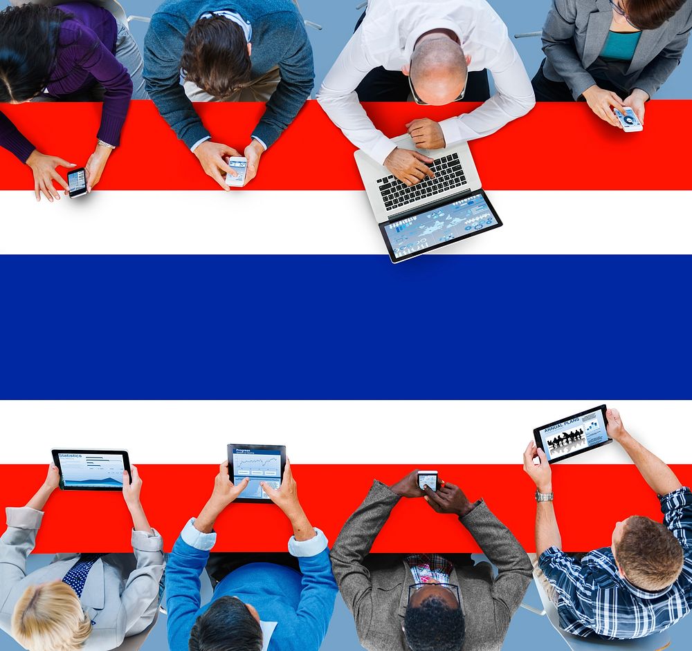 Thailand National Flag Government Freedom LIberty Concept