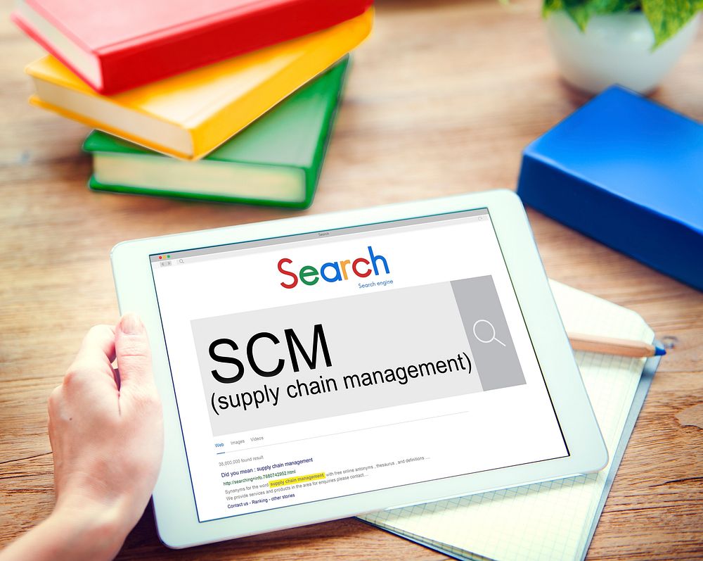 SCM Supply Chain Management Manufacture Procurement Concept