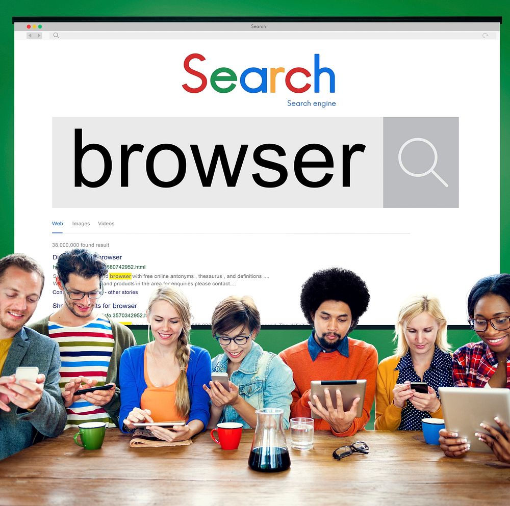Browser Search Engine Browsing Web Page Technology Concept
