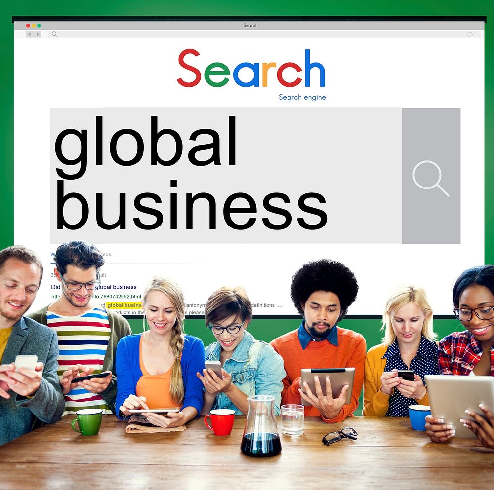 Global Search Website Browser Optimization Concept