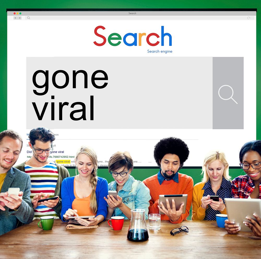 Gone Viral Online Marketing Sharing Concept