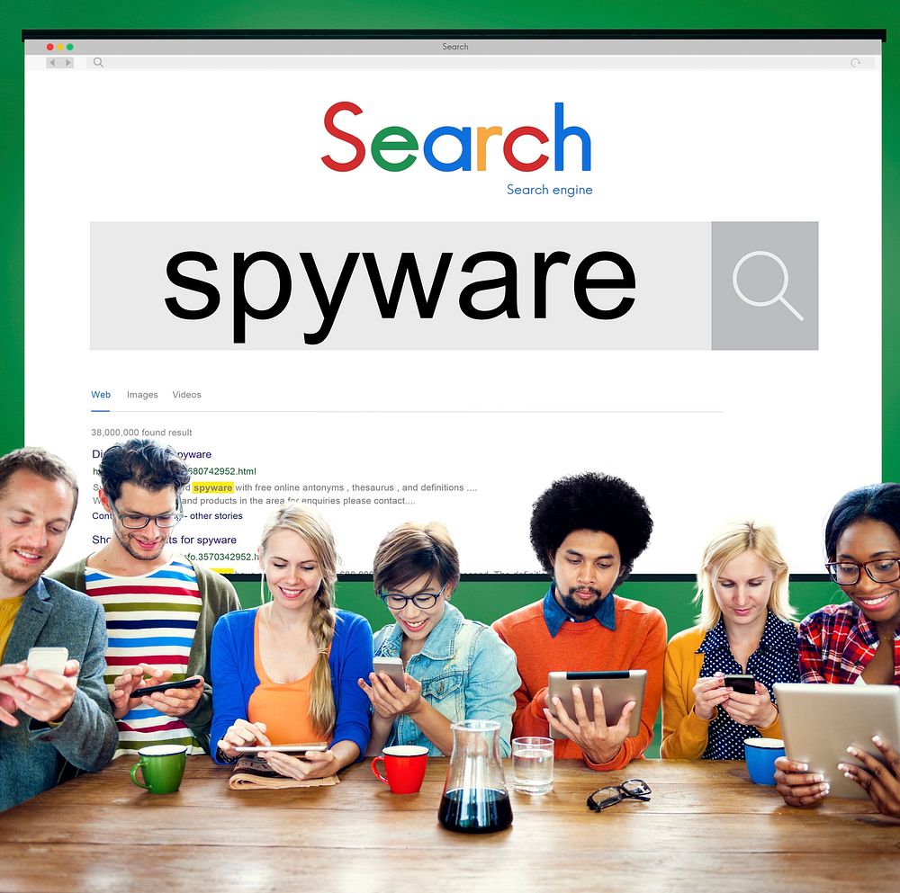 Spyware Virus Malware Spam Hacking Security System Concept