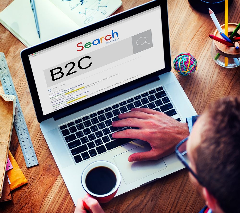 B2C Business to Consumer Customer Solution Concept