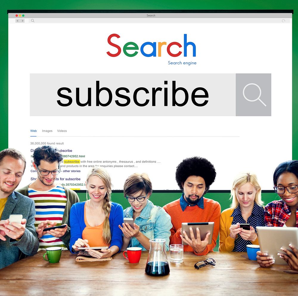 Subscribe Follow Subscription Membership Social Media Concept