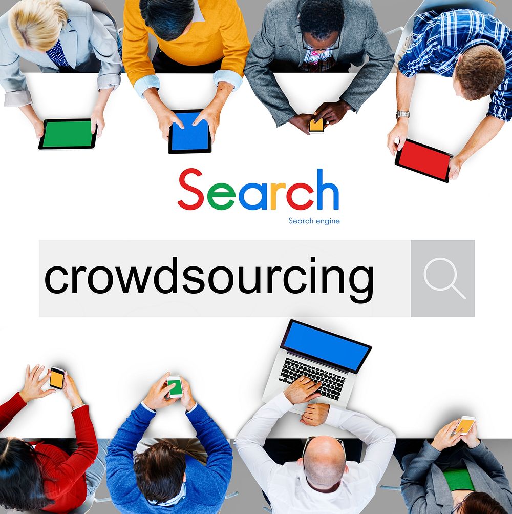 Crowdsourcing Collaboration Community Group Concept