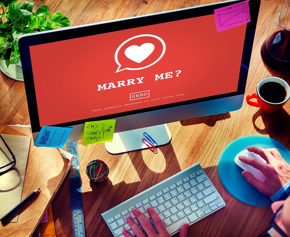 Marry Me? Valantine Romance Heart Love Passion Concept