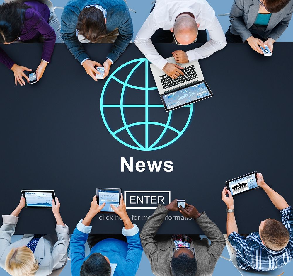 News Report Broadcast Information Update Concept