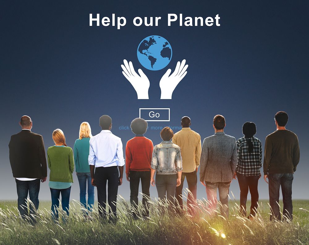 Help Our Planet Environmental Conservation Support Concept