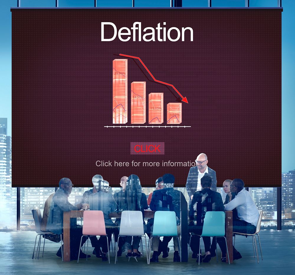 Deflation Bounce Currency Economy Financial Concept