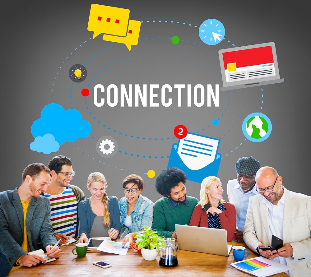 Connection Community Teamwork Technology Concept