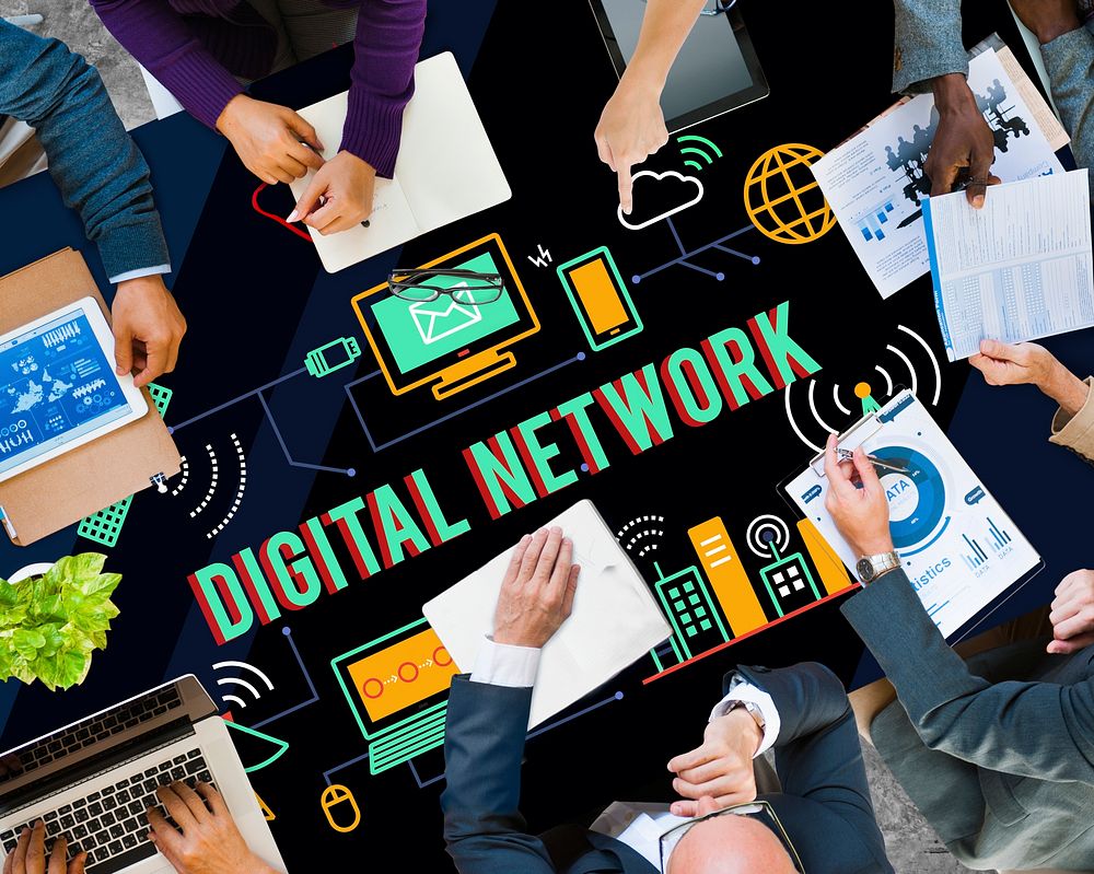 Digital Network Technology Online Connection Concept
