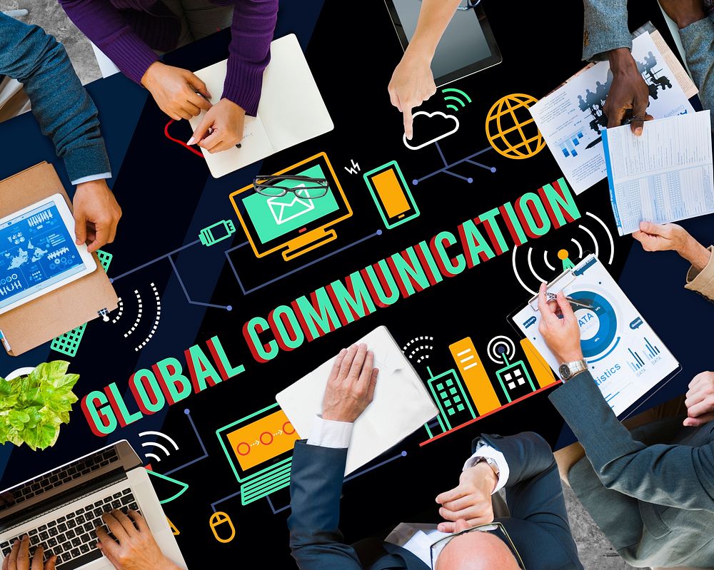 Global Communication Information Transfer Technology Concept