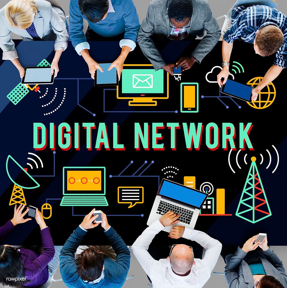 Digital Network Technology Online Connection Concept