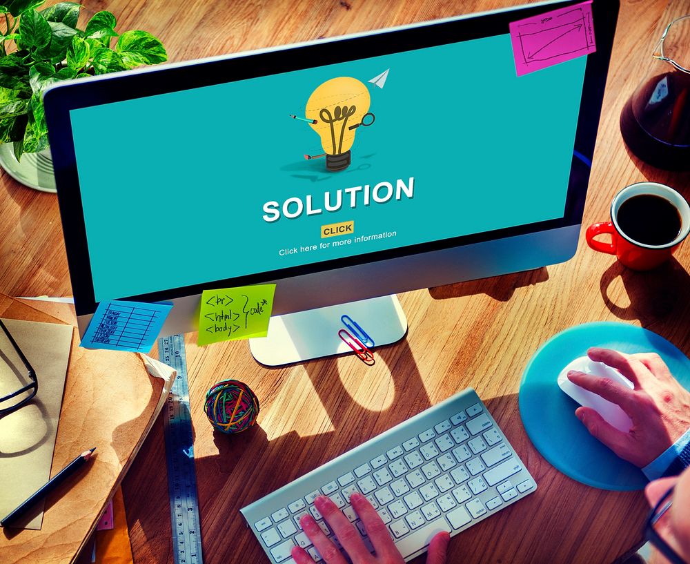 Solution Strategy Light Bulb Graphics Concept