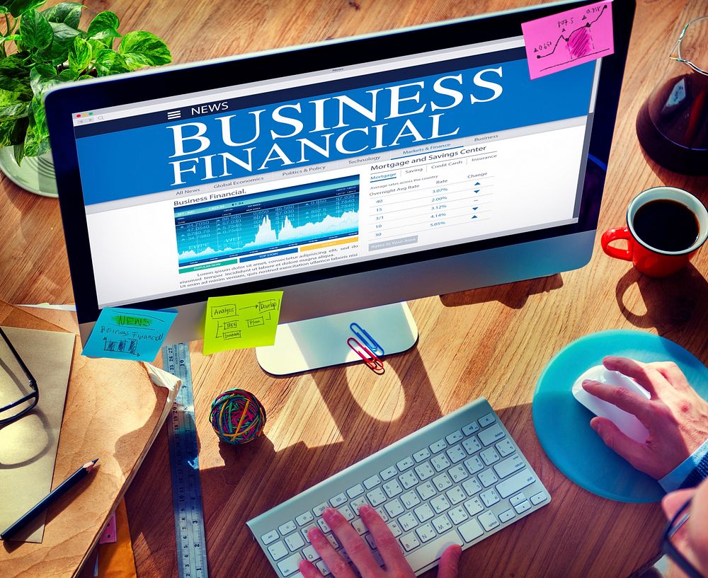Digital Business Financial News Concept