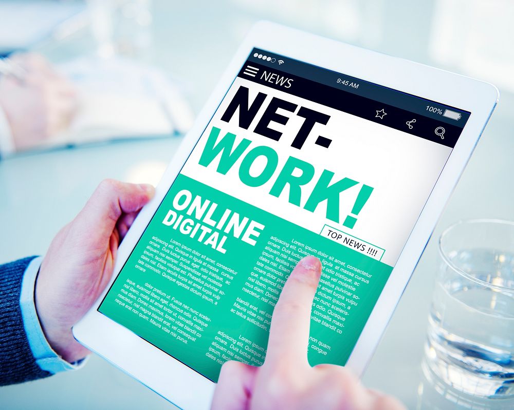 Digital Online News Headline Network Concept