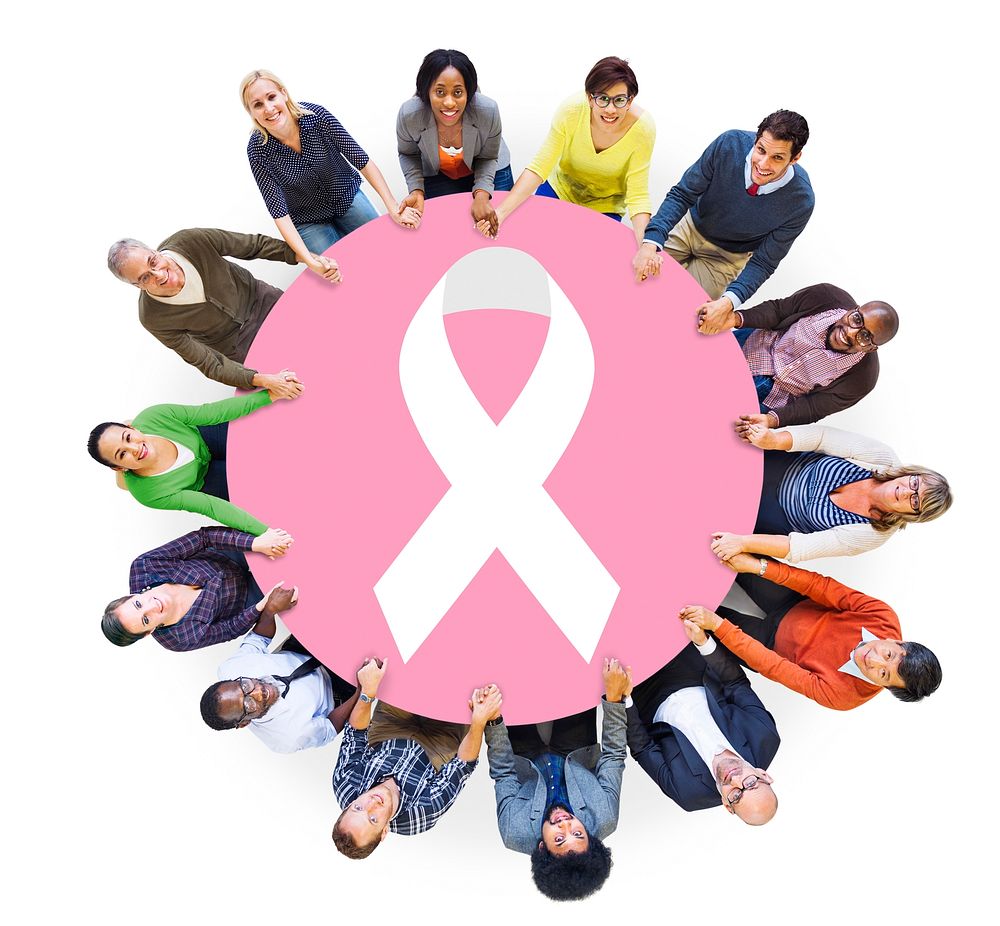 Group of People and Breast Cancer Concept