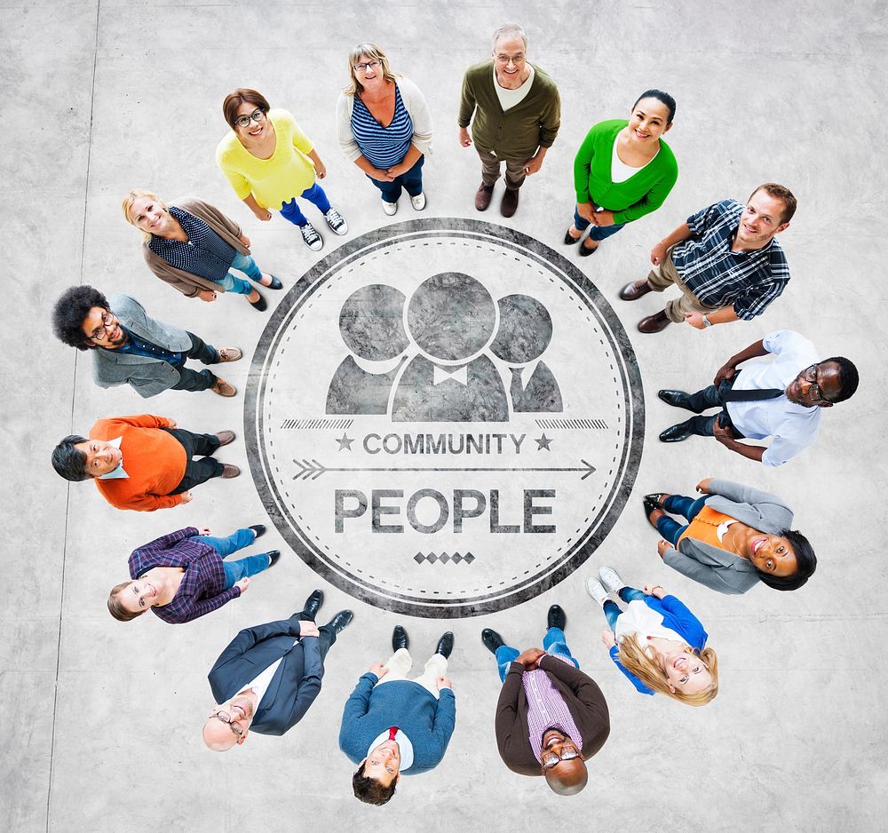 Group of Diverse Multiethnic People Forming a Circle