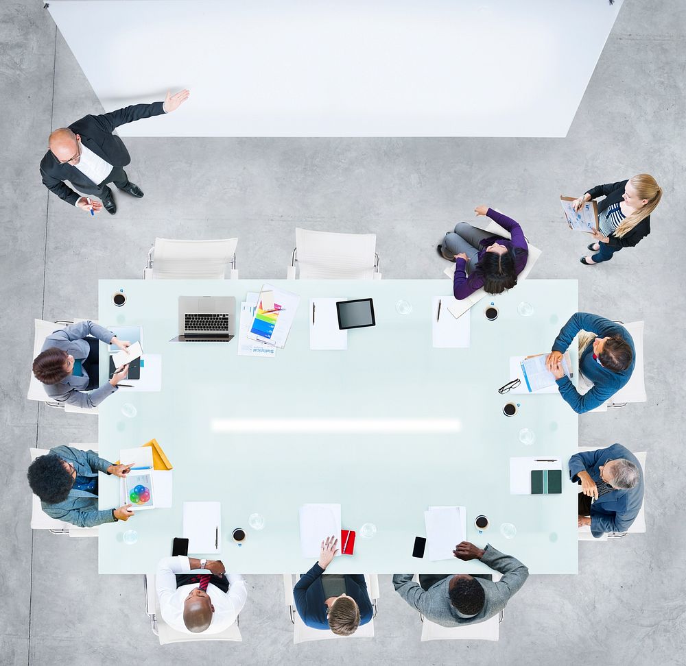 Group of diverse people having a business meeting