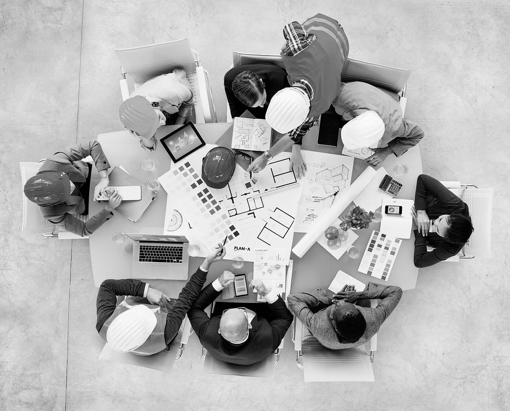 Architects and Designers Working in the Office