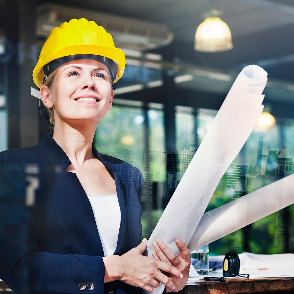 Woman Construction Worker Project Design Concept