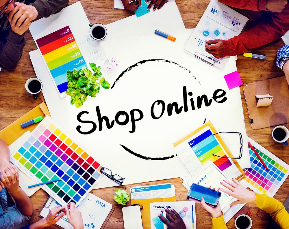 Shop Online Digital Internet Delivery Technology Concept