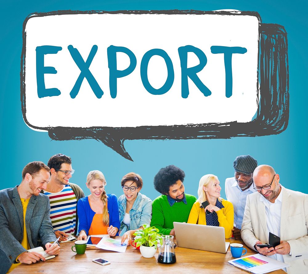 Export Import Freight Transportation Marketing Concept
