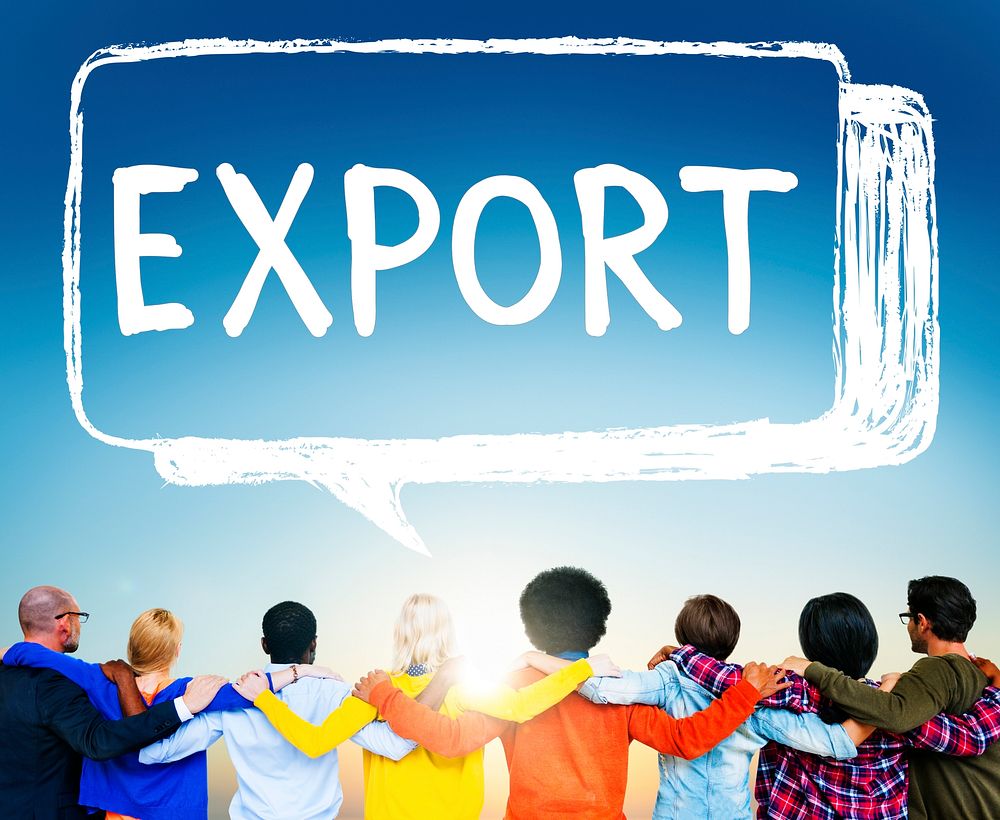 Export Import Freight Transportation Marketing Concept