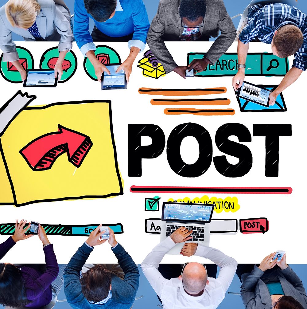 Post Blog Social Media Share Online Communication Concept