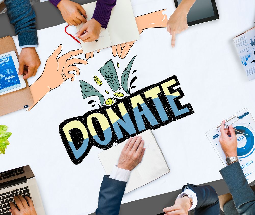 Donate Money Charity Generous Hands Concept