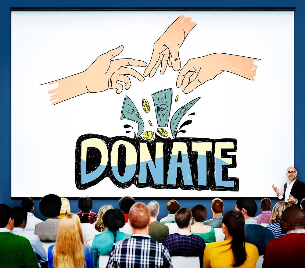 Donate Money Charity Generous Hands Concept