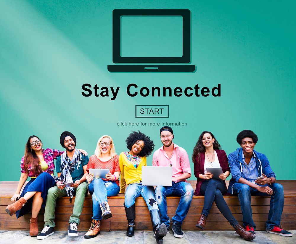 Stay Connected Interact Network Sharing Social Concept