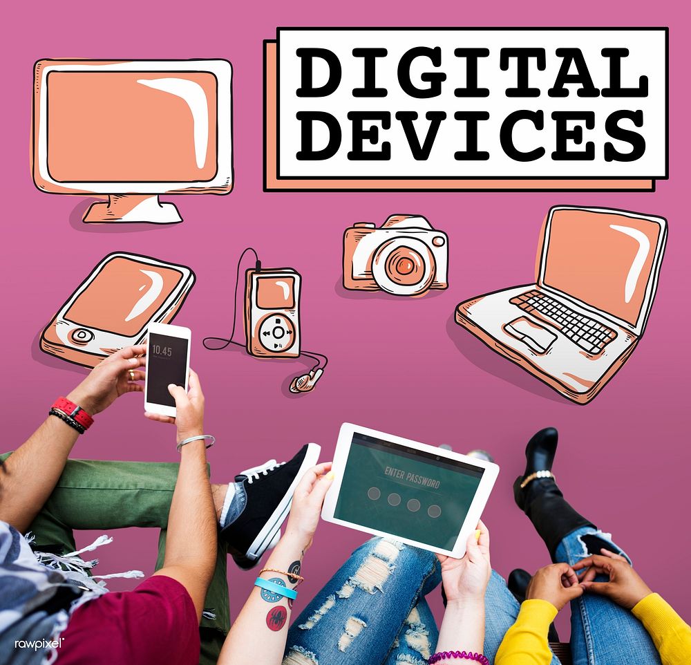 Digital Devices Electronics Connection Communication Concept
