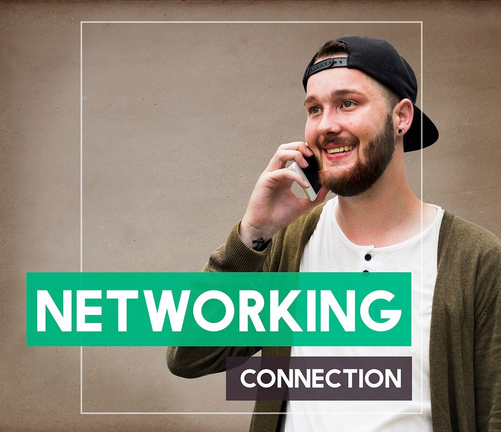 Student Man Communication Connection Networking Concept