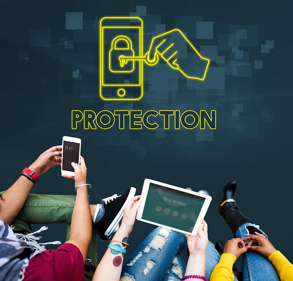 Protection Online Security Technology Graphic Concept
