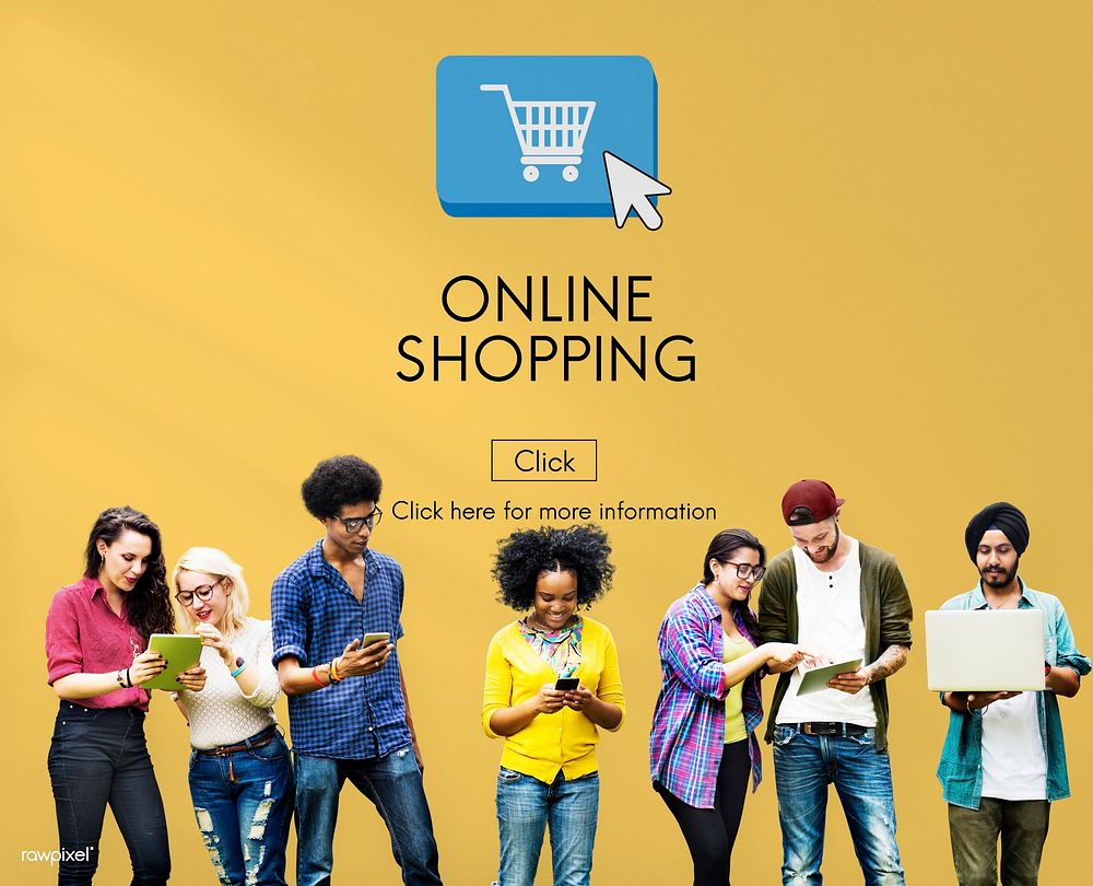Online Shopping E-business Digital Technology Concept