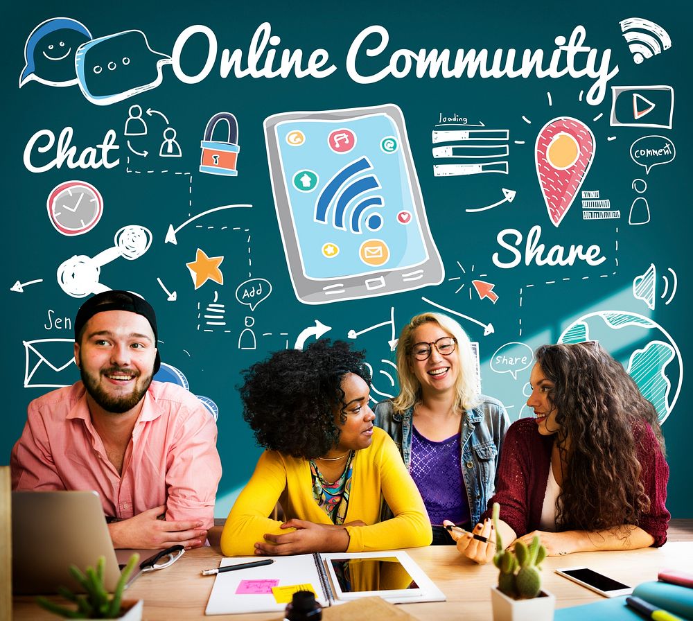 Online Community Networking Connection Concept