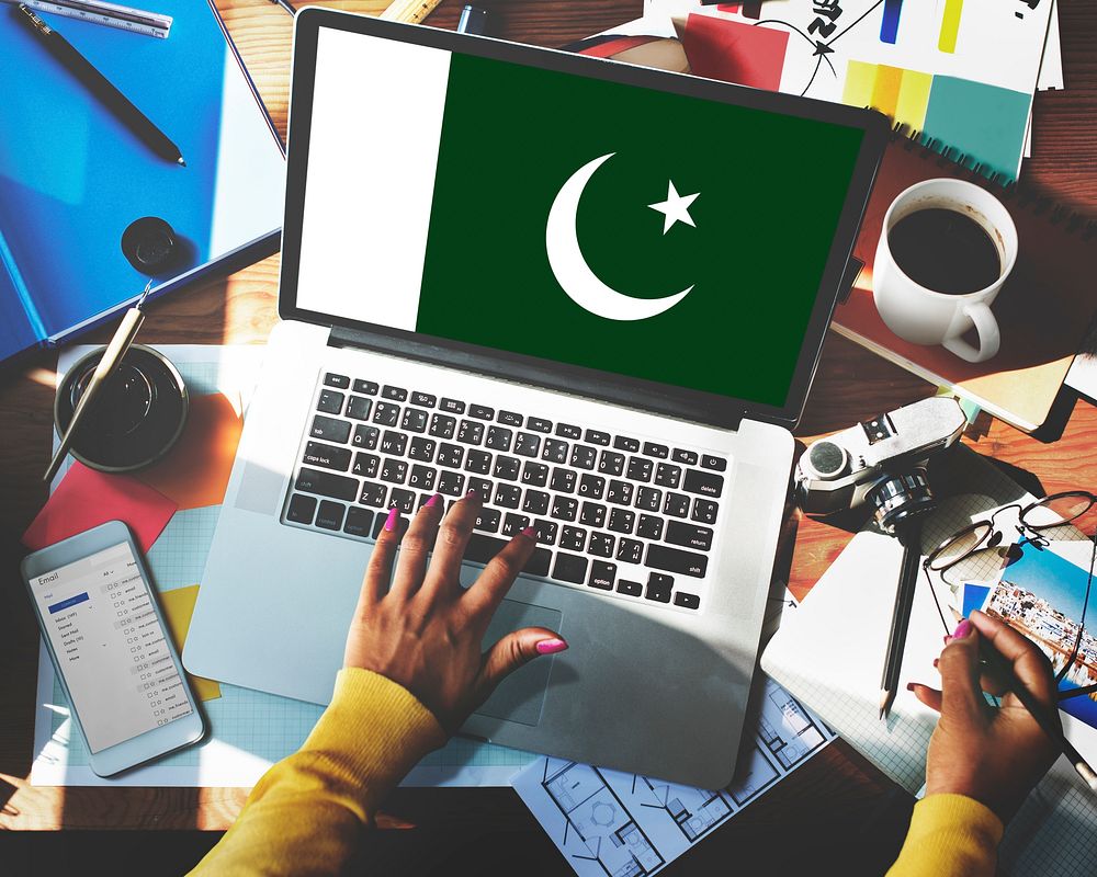 Pakistan National Flag Business Communication Connection Concept