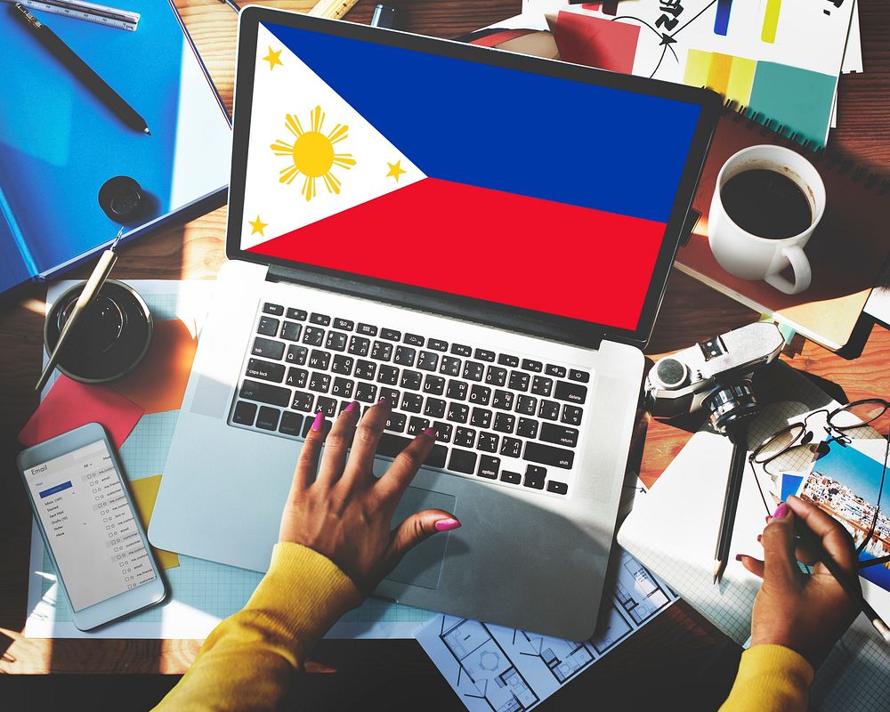 Philippines National Flag Business Communication Connection Concept
