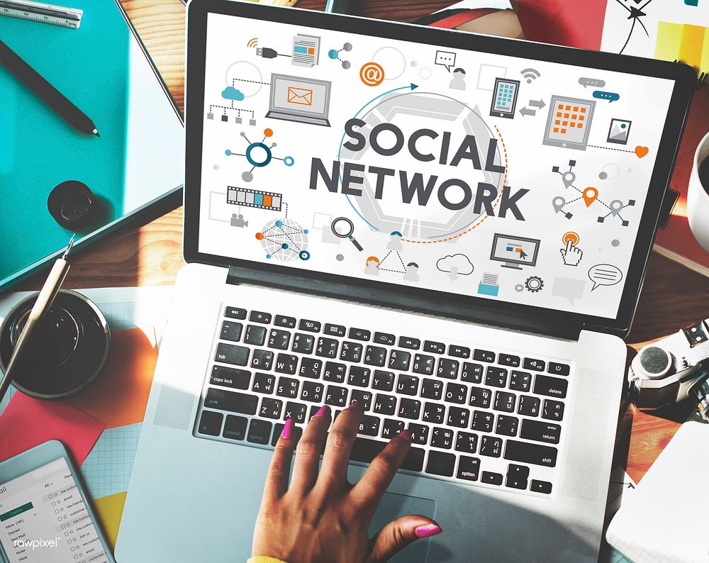 Social Network Communication Media Technology Concept