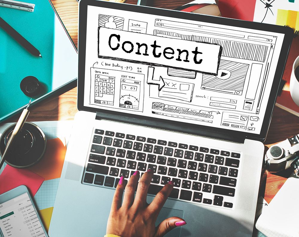 Content Blog Create Analyze Optimize Concept