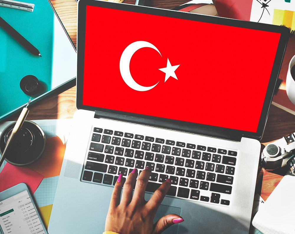 Turkey National Flag Business Communication Connection Concept