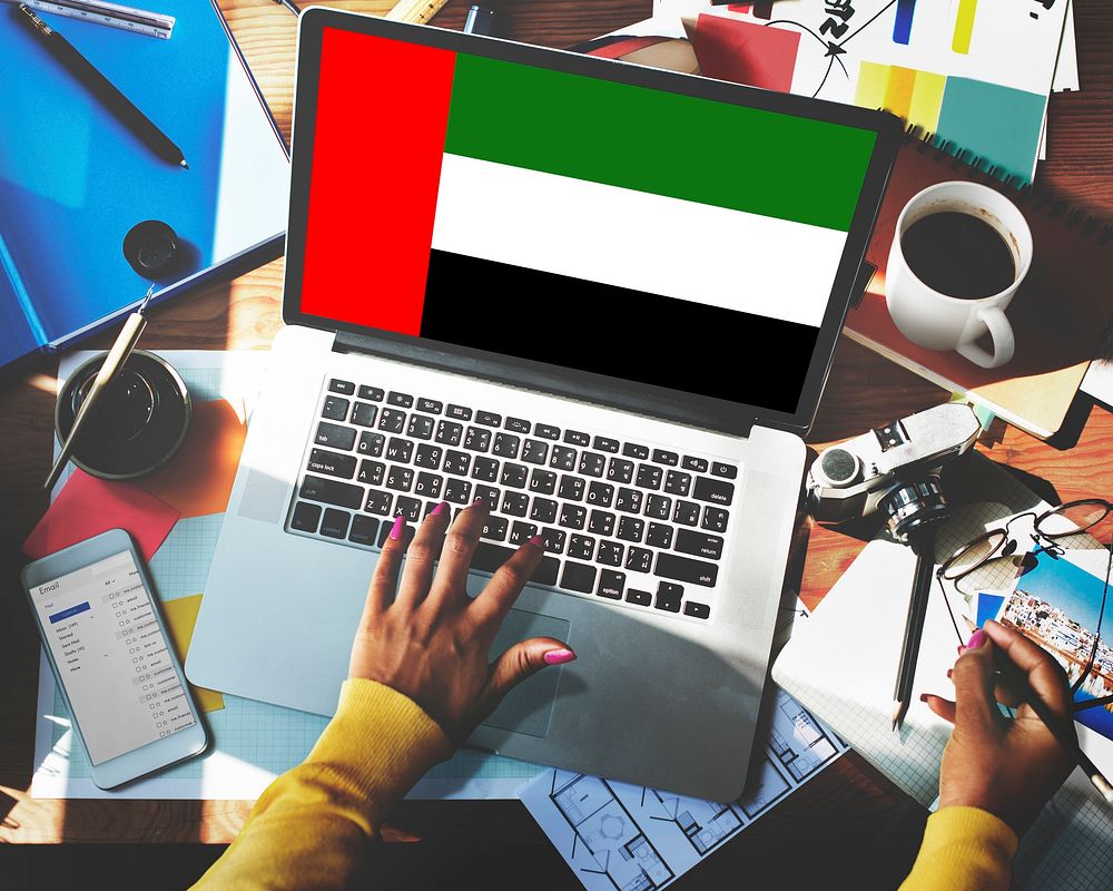UAE National Flag Business Communication Connection Concept