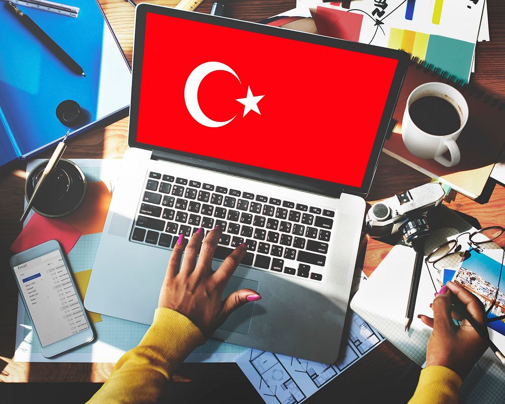 Turkey National Flag Business Communication Connection Concept